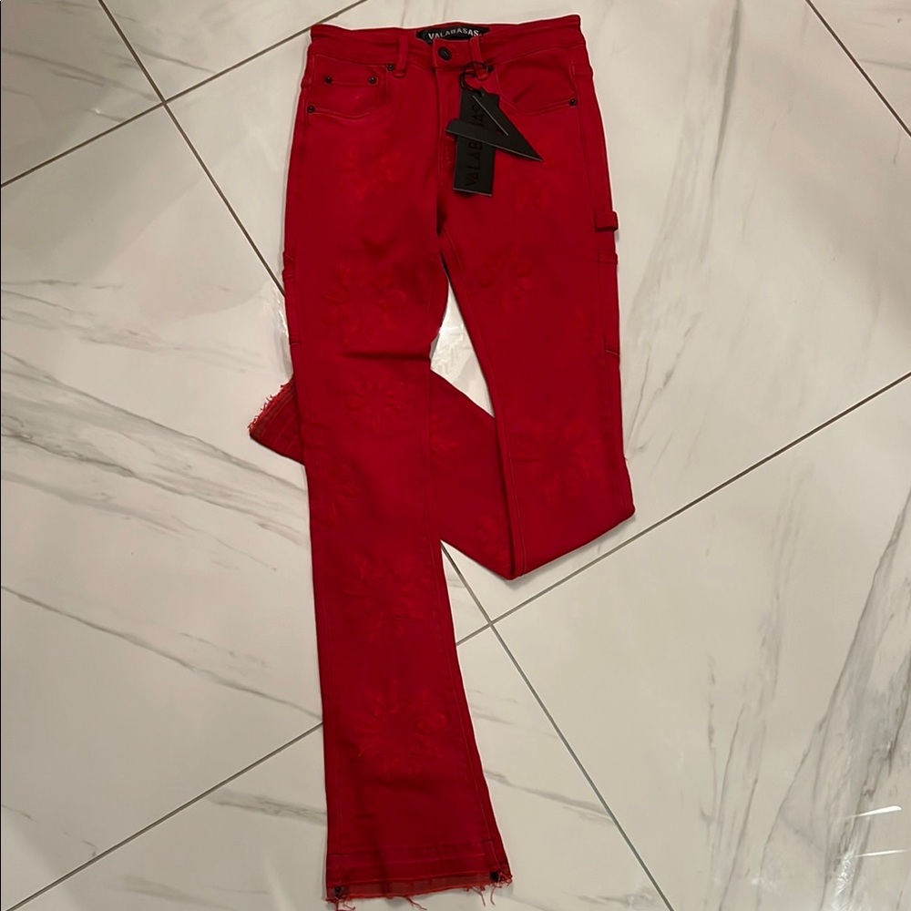 Valabasas  “ART” Men’s Red Washed Jeans
